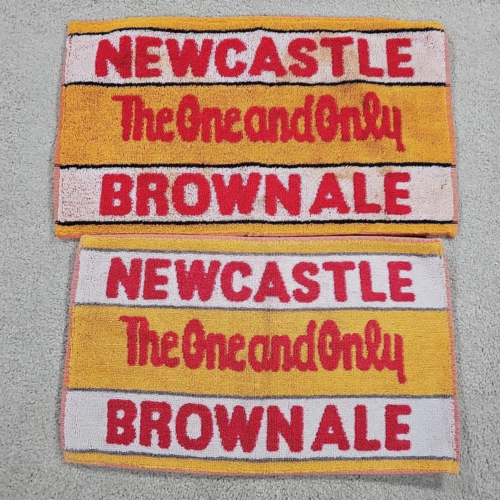 2 Newcastle The One and Only Brown Ale Woven 100% Cotton Bar Towel